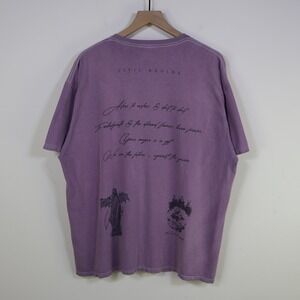 Civil Regime Reaper Graphic T-Shirt XL Streetwear Washed Purple Cotton Oversized